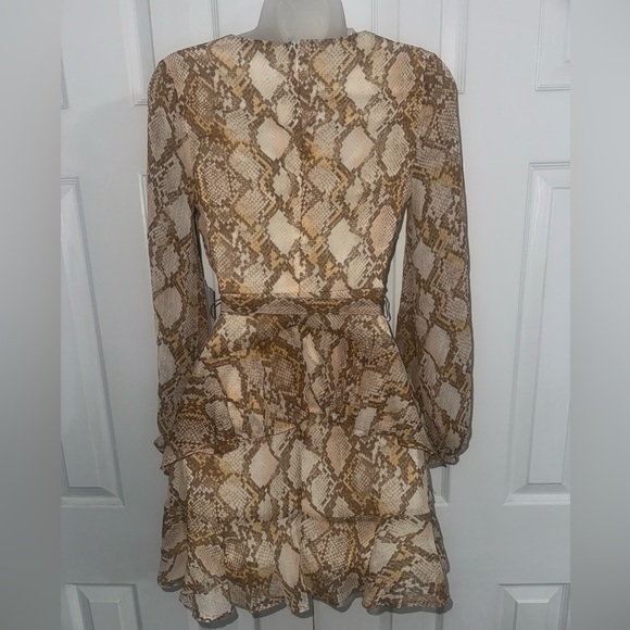 Leith Snake Print Ruffle Dress - Picture 2 of 4